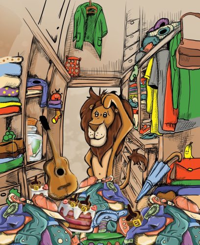 rumlis szekreny oroszlannal pici